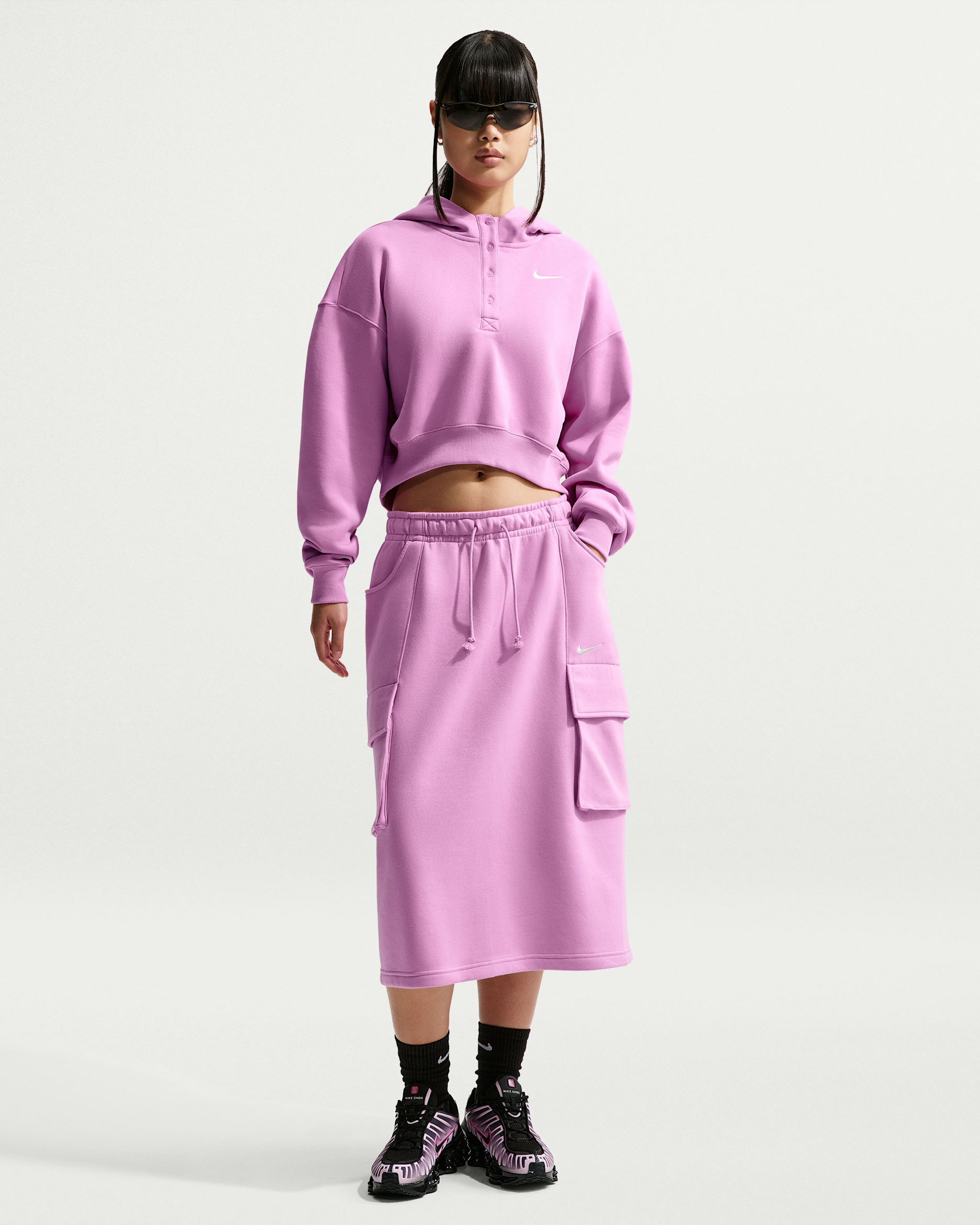 Nike Sportswear Phoenix Fleece Women's Cargo Midi Skirt. Nike.com